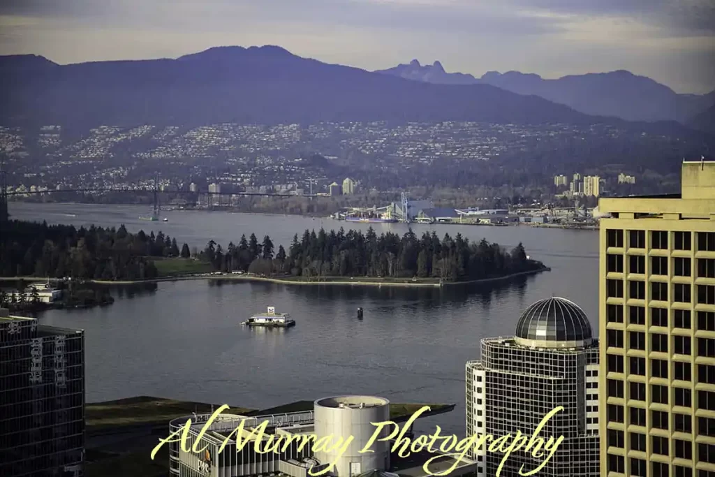 Amazing sites to see include the Vancouver Harbour from land, sea or building tops