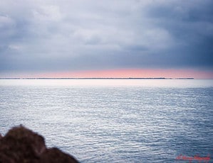 View of Pelee Island - on the horizon - from Point Pelee National Park