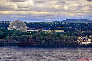 View of the biodome from old Montreal