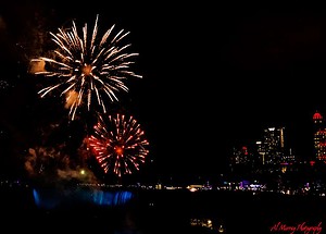 Fireworks over Niagara Falls; Fireworks on New Years Eve are a must see