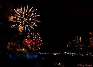 Fireworks over Niagara Falls; Fireworks on New Years Eve are a must see