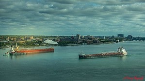 Caesar's Hotel, Windsor view from room of the Detroit River