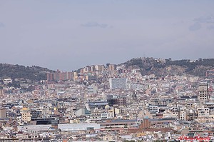 Barcelona Views from lookout on Mont Juic