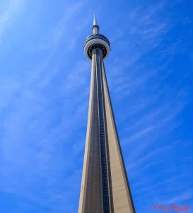 CN Tower in Toronto view from below