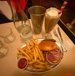 Lakeview Restaurant burger fries and world famous milkshake