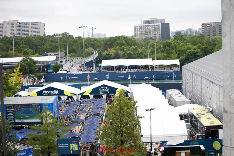 National Bank Open Grounds as viewed from Sobey's Stadium at York University in Toronto