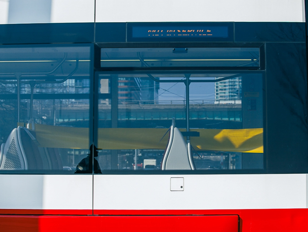 Toronto's streetcars are a great way to tour the city, with comfortable seating and large picture windows.
