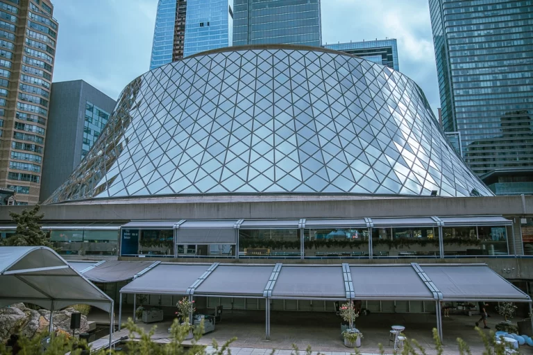 Roy Thompson Hall, a landmark that lets you know you have entered Toronto's entertainment district