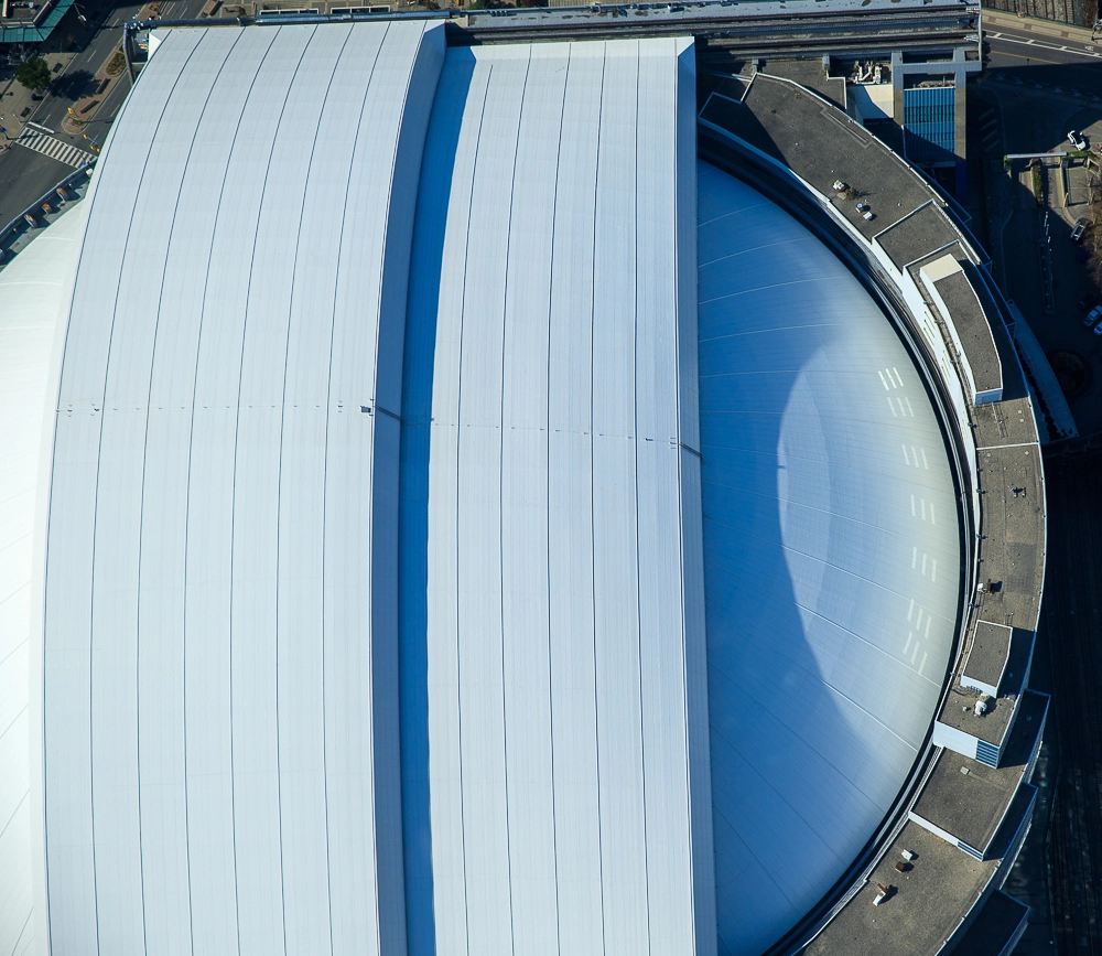 Rogers Centre home of the Toronto Blue Jays and more as seen from the Observation Deck of the CN Tower